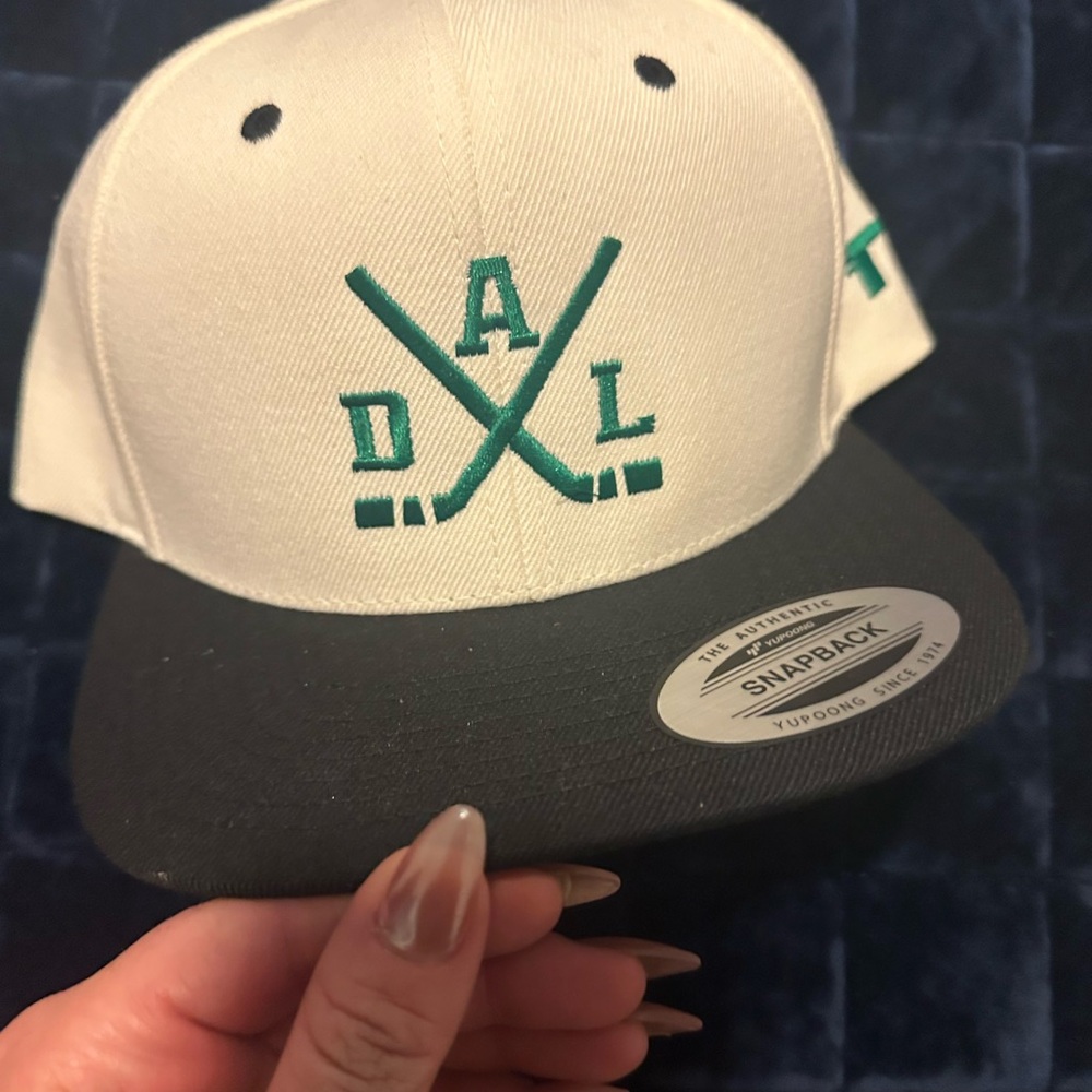 DAL Snapback Hat - White and Black